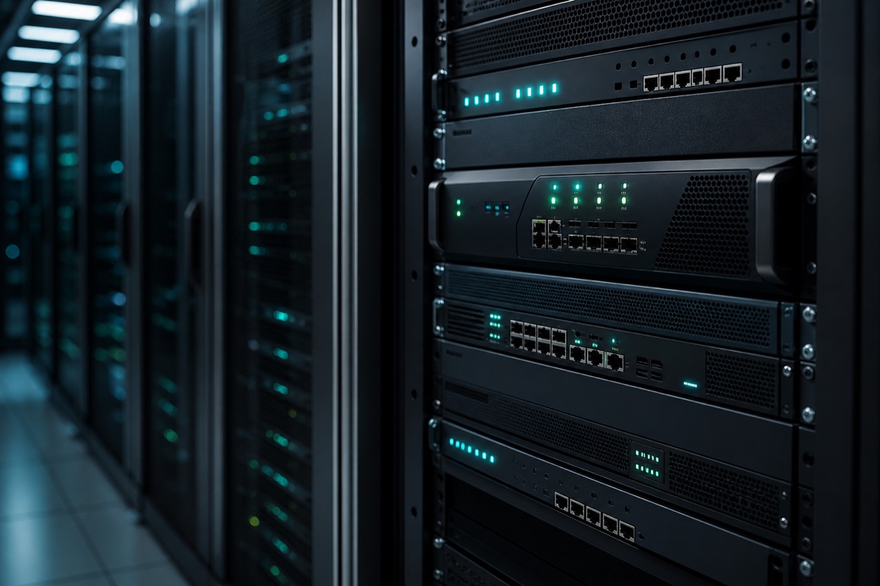 Enterprise network security appliances in a data center rack